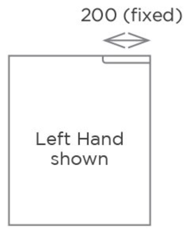 RQ1245X297HSL Remo Bespoke JPull Door, H1245mm, W297mm, D22mm PWS