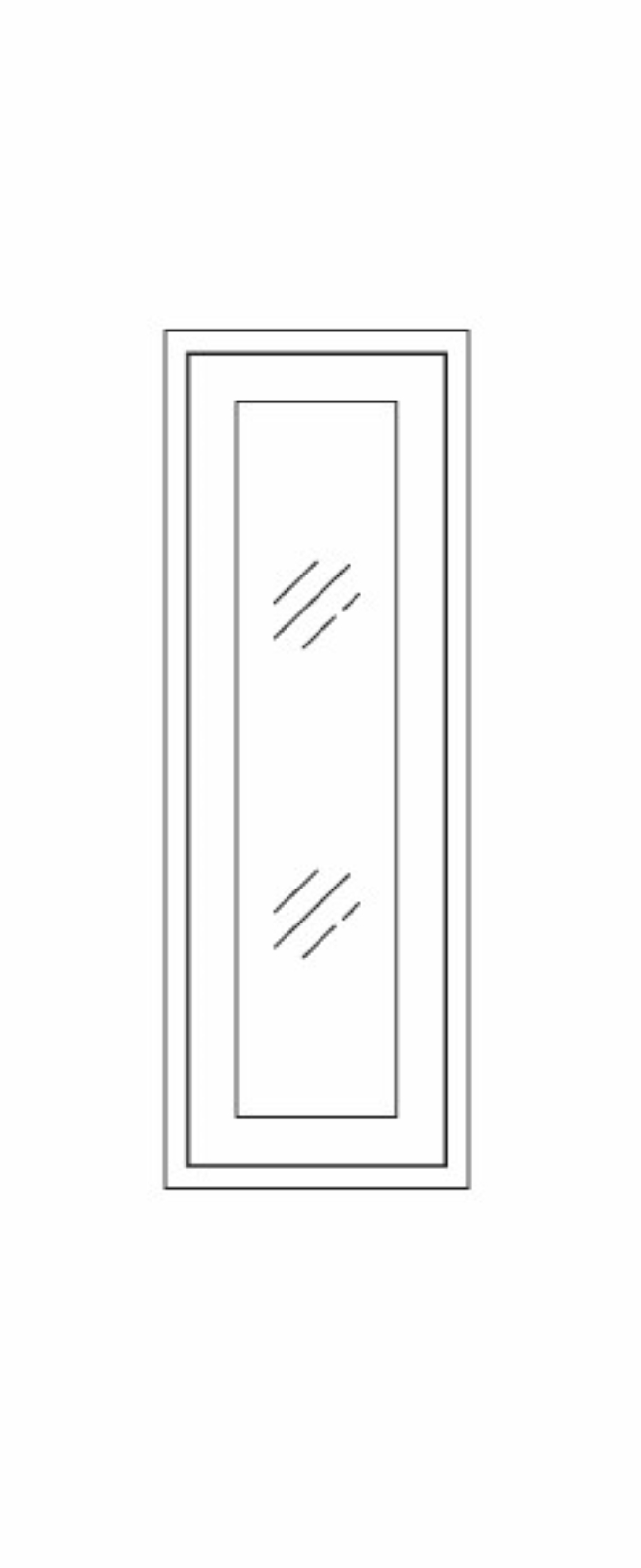OVGDS1400X500 1909 Ovolo Sanded Glazed Door set, H1400mm, W500mm, D24mm