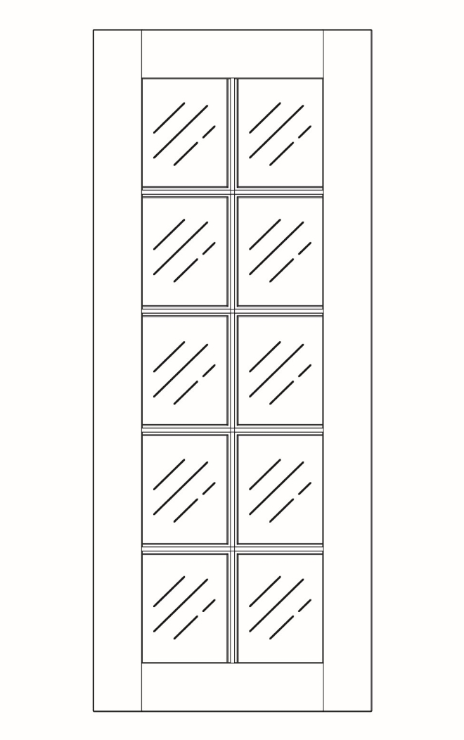 MGQ1215X597GG Mornington Shaker Bespoke Georgian Glazed Shaker Door ...