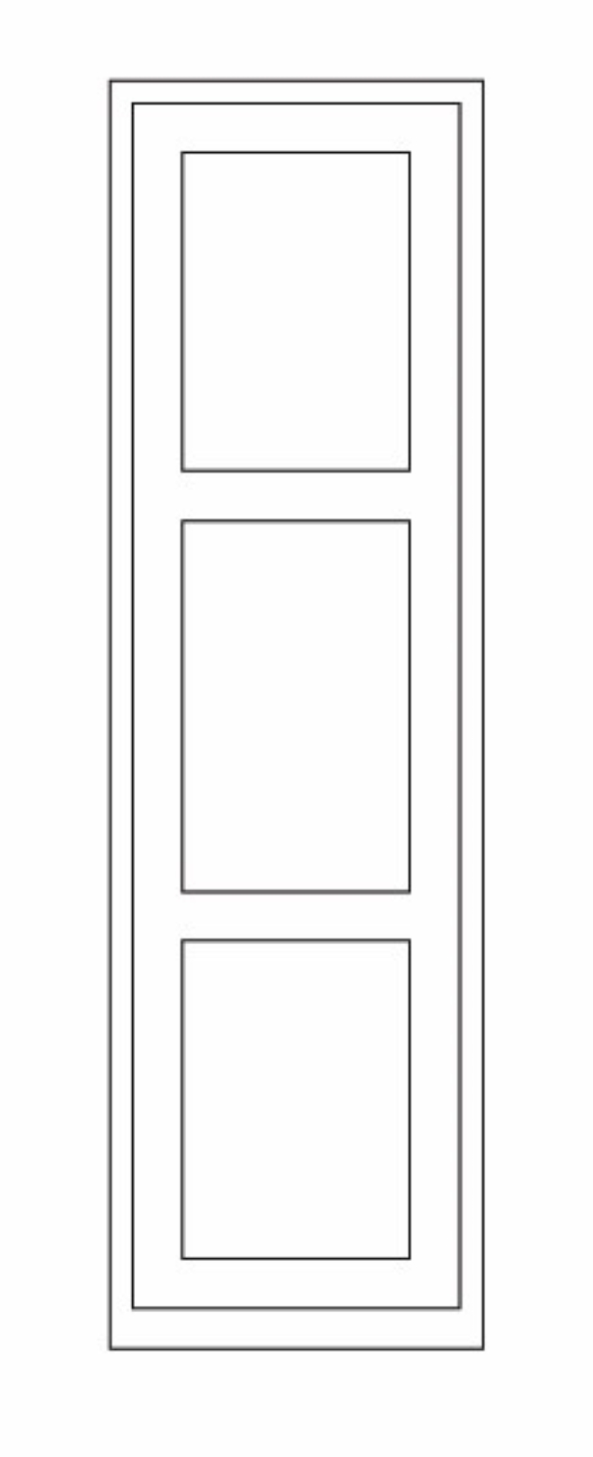 OVPCAD2018X495 1909 Ovolo Sanded Combination Door, H2018mm, W495mm, D22mm PWS Distributors Ltd