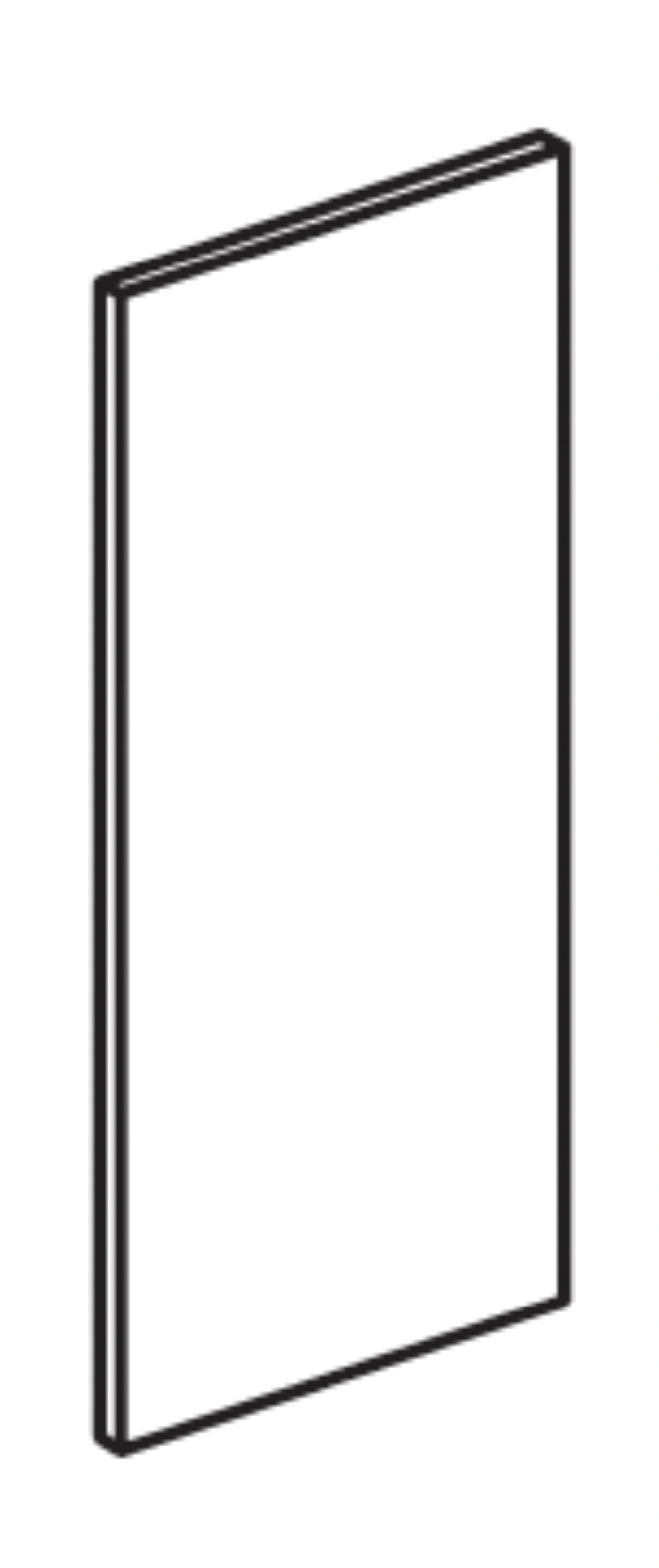 SMHBEP900/12 Sculpt Matt Cashmere End panel, H900mm, W650mm, D12mm