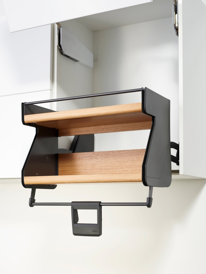 Wall Cabinet Pull-Down Shelving System