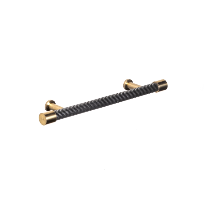 H1171.128.PESB Maybrook Bar Handle, Satin Pewter & Brass , (128mm hole