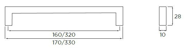 KDH3028 ***Square D handle, 320mm, chrome effect | PWS Distributors Ltd ...